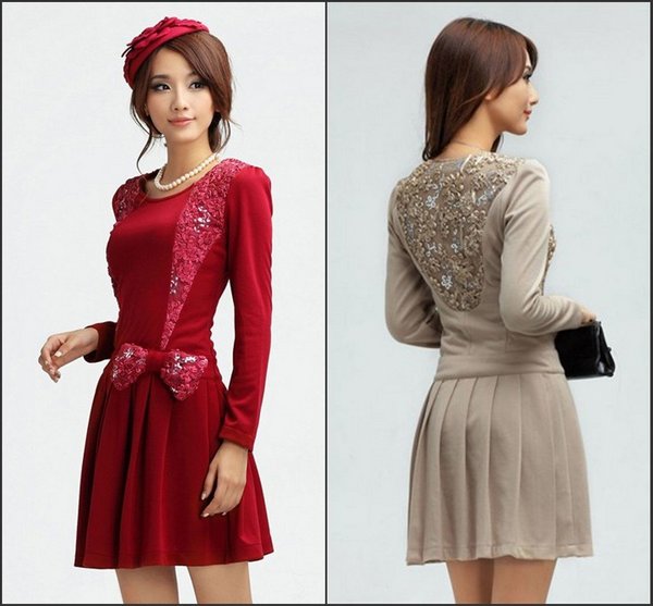 2012-New-fashion-Europe-America-Luxury-lace-appliques-bow-ruffles-slim-fit-long-sleeve-princess-dress