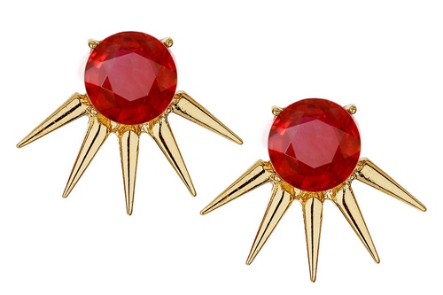 spike-Earrings-set-with-rubies