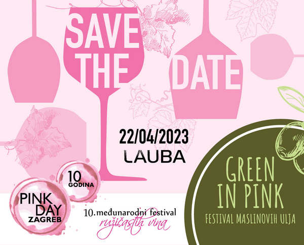 pink day green in pink save the date