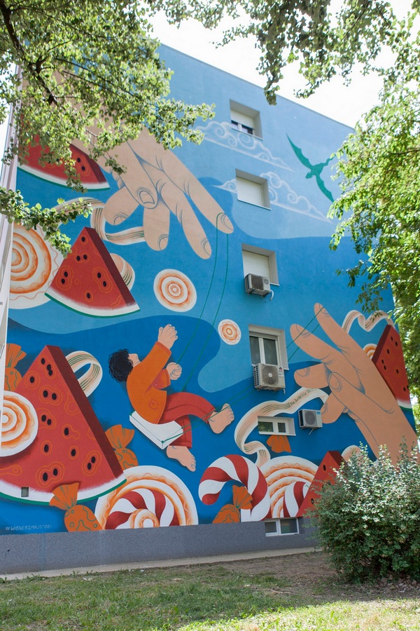 Dovršeni mural Tee Jurišić koji je oslikala u humanitarne svrhe