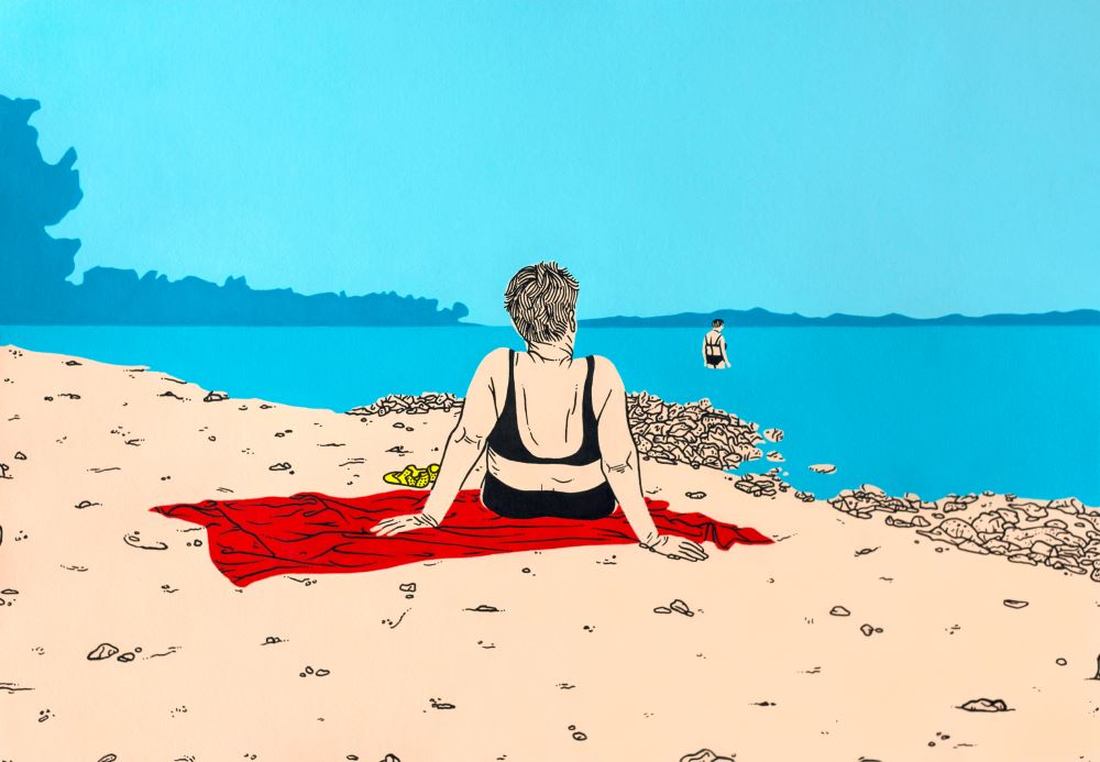 Glavni lik akril i gvaš na papiru 2025jpg