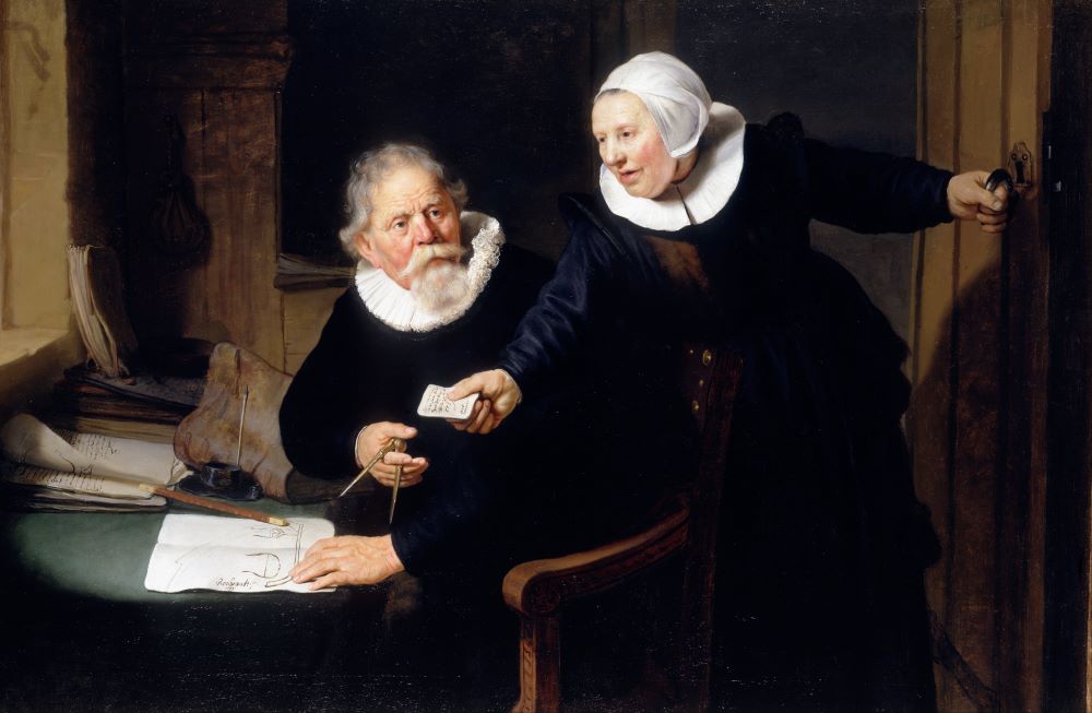 Rembrandt The Shipbuilder and his Wife Jan Rijcksen 1560 2 1637 and his Wife Griet Jans Google Art Project