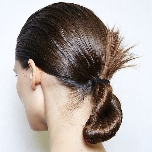 1 sleek low twisted ponytail