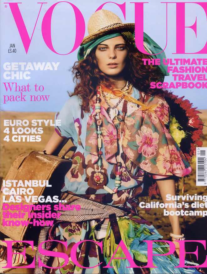 UK Vogue January 2005 Daria Werbowy by Mario Testino