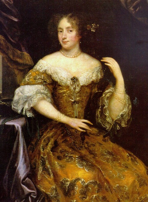 Caspar Netscher Dutch Baroque Era Painter c 1635-1684 Montespan in Gold Dress