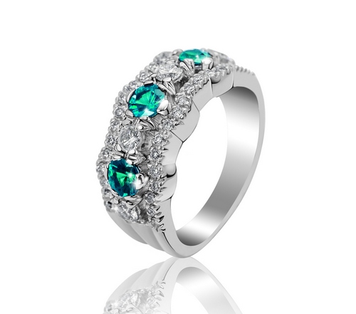 Prsten od bijelog zlata sa briljantima i smaragdima 24.900 kn Zaks 5302306 cr