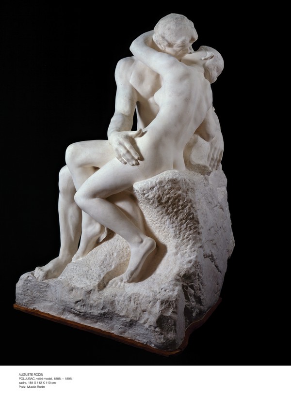 AUGUSTE RODIN POLJUBAC veliki model 1888. ÔÇô 1898. sadra 184 X 112 X 110 cm Pariz Museüe Rodin