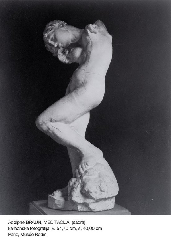 Adolphe BRAUN MEDITACIJA sadra Karbonska fotografija v. 5470 cm sî. 4000 cm Pariz Museüe Rodin