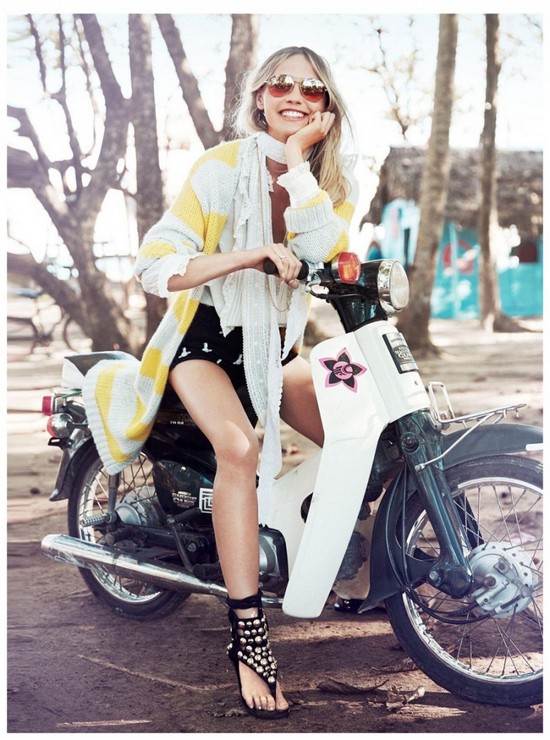 Sasha Pivovarova Madame Figaro 2015 Bohemian Style Cover Shoot Fashion Editorial 006 800x1076