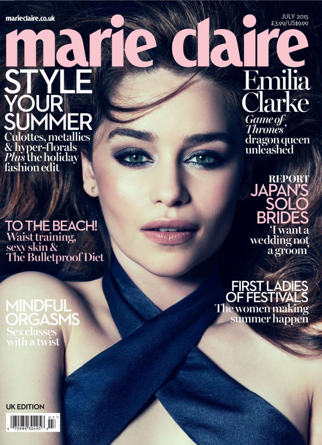 Emilia Clarke - Marie Claire UK Magazine Cover July 2015