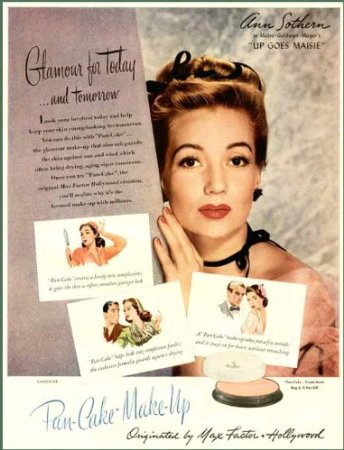 film-star-ann-sothern-in-1946-max-factor-pan-cake-makeup-ad-original-paper-ephemera-authentic-vintage-print-magazine-ad-article 4622749