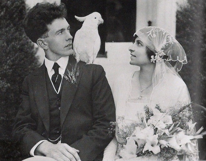 vintage-wedding-with-parrot