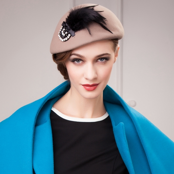 Lady-Winter-Vogue-Fedora-Pure-Wool-Little-font-b-Hats-b-font-Women-font-b-Vintage