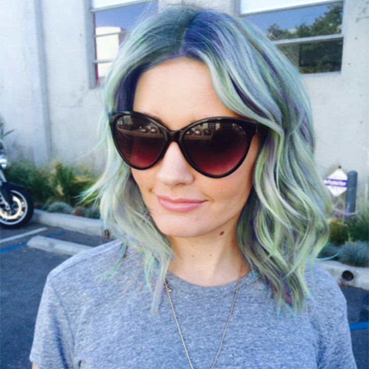 Nicole-Richie-Lavender-Hair-Tips