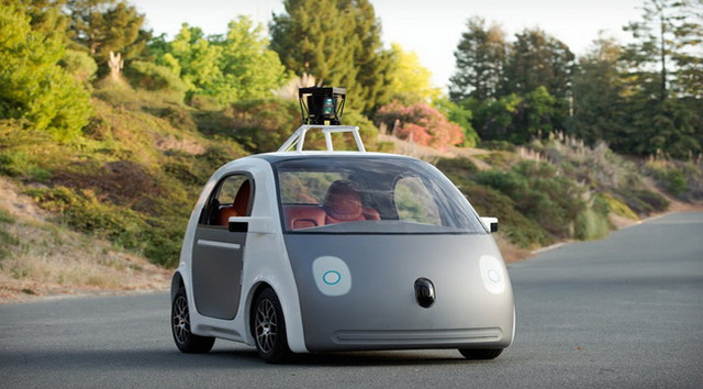 Future technology Concept of the car with the autopilot Google