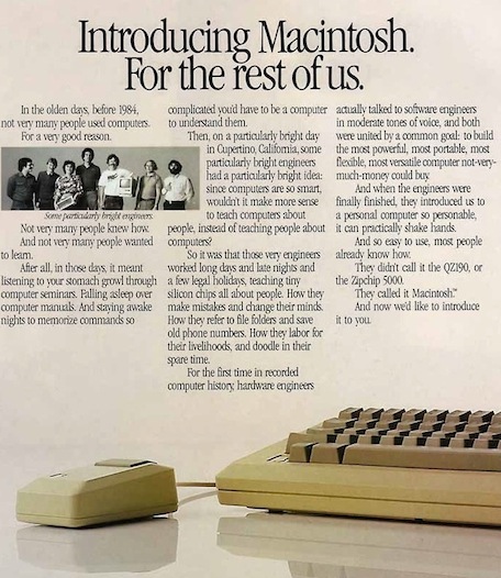 original mac ad for the rest of us 1983