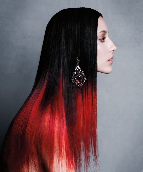 red black ombre
