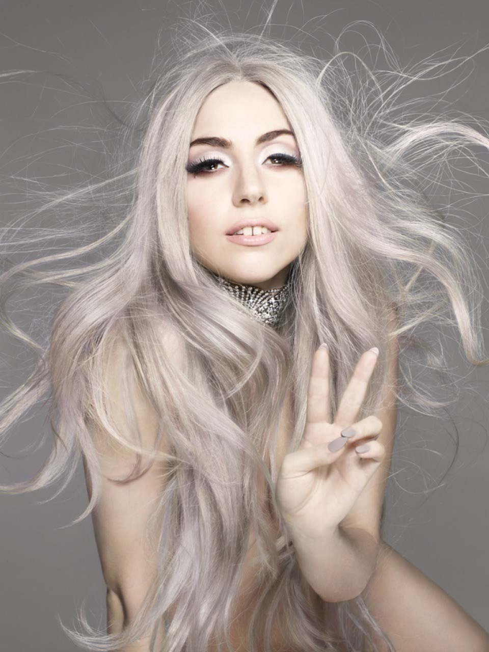 gaga silver hair